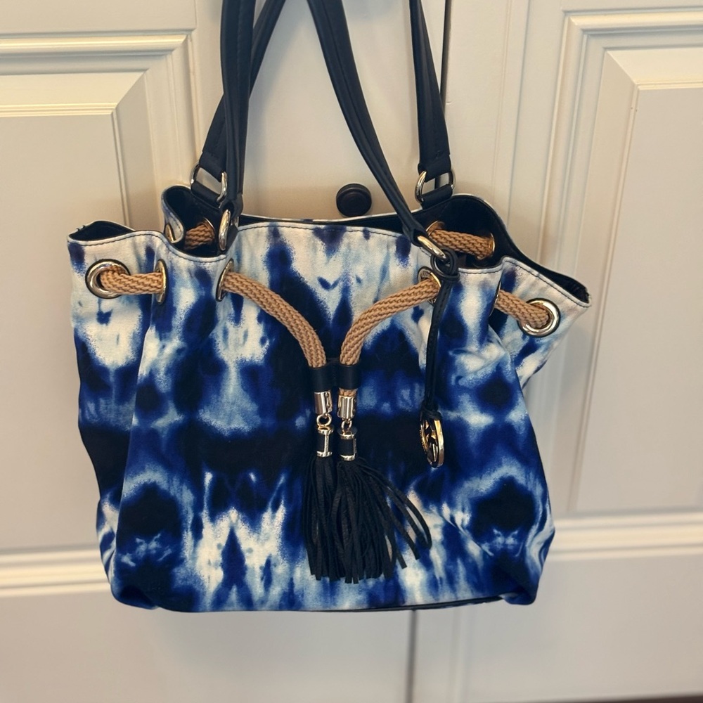 Michael Kors Collection Blue Tie-Dye Tote